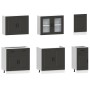 Mueble de cocina Kalmar negra 7 piezas madera contrachapada de , Armarios de cocina - Ref: Foro24-3314732, Precio: 668,84 €, ...