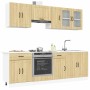 Mueble cocina Kalmar roble sonoma 8 pzas madera contrachapada de , Armarios de cocina - Ref: Foro24-3314834, Precio: 541,49 €...