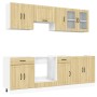 Mueble cocina Kalmar roble sonoma 8 pzas madera contrachapada de , Armarios de cocina - Ref: Foro24-3314834, Precio: 541,49 €...