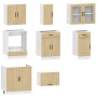 Mueble cocina Kalmar roble sonoma 8 pzas madera contrachapada de , Armarios de cocina - Ref: Foro24-3314834, Precio: 541,49 €...