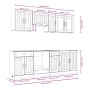 Mueble cocina Kalmar roble ahumado 8 pzas madera contrachapada de , Armarios de cocina - Ref: Foro24-3314836, Precio: 542,91 ...