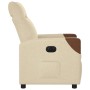 Sillón reclinable eléctrico de tela crema de , Sillones - Ref: Foro24-3323994, Precio: 243,60 €, Descuento: %