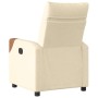 Sillón reclinable eléctrico de tela crema de , Sillones - Ref: Foro24-3323994, Precio: 243,60 €, Descuento: %