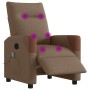 Sillón reclinable de masaje eléctrico tela marrón de , Sillones - Ref: Foro24-3324001, Precio: 262,90 €, Descuento: %