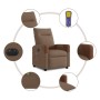 Sillón reclinable de masaje eléctrico tela marrón de , Sillones - Ref: Foro24-3324001, Precio: 262,90 €, Descuento: %