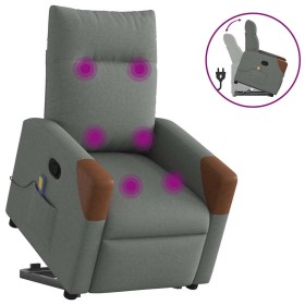 Silla de masaje reclinable de pie de tela gris oscuro de , Sillones - Ref: Foro24-3324015, Precio: 269,58 €, Descuento: %