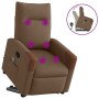 Silla de masaje reclinable de pie de tela marrón de , Sillones - Ref: Foro24-3324017, Precio: 282,18 €, Descuento: %