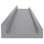 Estantes de pared 4 unidades gris 60x9x3 cm en Estanterías | Comprar online en Foru.es
