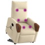 Sillón de masaje eléctrico reclinable elevable tela crema de , Sillones - Ref: Foro24-3324034, Precio: 303,64 €, Descuento: %