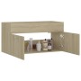 Armario para lavabo contrachapada color roble 90x38,5x46 cm de vidaXL, Muebles de baño - Ref: Foro24-804668, Precio: 38,93 €,...