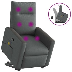 Silla de masaje reclinable de pie de tela gris oscuro de , Sillones - Ref: Foro24-3324060, Precio: 290,70 €, Descuento: %