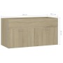 Armario para lavabo contrachapada color roble 90x38,5x46 cm de vidaXL, Muebles de baño - Ref: Foro24-804668, Precio: 38,93 €,...