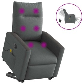 Sillón de masaje eléctrico reclinable elevable tela gris oscuro de , Sillones - Ref: Foro24-3324074, Precio: 341,41 €, Descue...