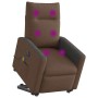 Sillón de masaje eléctrico reclinable elevable tela marrón de , Sillones - Ref: Foro24-3324076, Precio: 340,14 €, Descuento: %