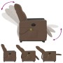 Sillón de masaje eléctrico reclinable elevable tela marrón de , Sillones - Ref: Foro24-3324076, Precio: 340,14 €, Descuento: %