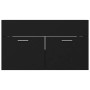 Armario para lavabo madera contrachapada negro 80x38,5x46 cm de vidaXL, Muebles de baño - Ref: Foro24-804657, Precio: 38,51 €...