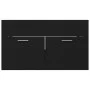 Armario para lavabo madera contrachapada negro 80x38,5x46 cm de vidaXL, Muebles de baño - Ref: Foro24-804657, Precio: 38,12 €...