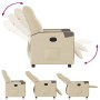 Sillón reclinable eléctrico de tela crema de , Sillones - Ref: Foro24-3324083, Precio: 241,03 €, Descuento: %