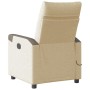 Sillón reclinable de masaje eléctrico tela color crema de , Sillones - Ref: Foro24-3324088, Precio: 250,13 €, Descuento: %