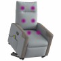 Sillón de masaje reclinable de pie de tela gris claro de , Sillones - Ref: Foro24-3324095, Precio: 269,08 €, Descuento: %