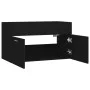 Armario para lavabo madera contrachapada negro 80x38,5x46 cm de vidaXL, Muebles de baño - Ref: Foro24-804657, Precio: 38,12 €...
