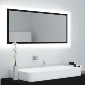 Espejo de baño LED acrílico negro 100x8,5x37 cm de vidaXL, Tocadores de baño - Ref: Foro24-804941, Precio: 58,09 €, Descuento: %