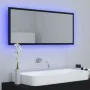 Espejo de baño LED acrílico negro 100x8,5x37 cm de vidaXL, Tocadores de baño - Ref: Foro24-804941, Precio: 59,98 €, Descuento: %
