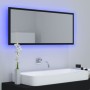 Espejo de baño LED acrílico negro 100x8,5x37 cm de vidaXL, Tocadores de baño - Ref: Foro24-804941, Precio: 58,09 €, Descuento: %