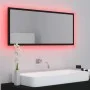 Espejo de baño LED acrílico negro 100x8,5x37 cm de vidaXL, Tocadores de baño - Ref: Foro24-804941, Precio: 59,98 €, Descuento: %