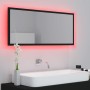 Espejo de baño LED acrílico negro 100x8,5x37 cm de vidaXL, Tocadores de baño - Ref: Foro24-804941, Precio: 58,09 €, Descuento: %