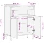 Aparador de madera maciza de mango 60x33,5x75 cm de , Almacenamiento para CD y DVD - Ref: Foro24-4018689, Precio: 71,69 €, De...