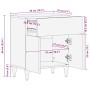 Mesita de noche madera maciza de mango 50x33x60 cm de , Mesitas de noche - Ref: Foro24-4018675, Precio: 71,83 €, Descuento: %