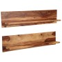Estantes de pared 2 uds madera maciza de acacia 118x26x20 cm en Estanterías | Comprar online en Foru.es