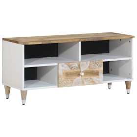Mueble de TV madera maciza de mango 100x33,5x46 cm de , Almacenamiento para CD y DVD - Ref: Foro24-4018680, Precio: 89,42 €, ...