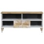 Mueble de TV madera maciza de mango 100x33,5x46 cm de , Almacenamiento para CD y DVD - Ref: Foro24-4018680, Precio: 89,42 €, ...