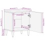 Mesitas de noche 2 uds madera maciza de mango 40x33,5x46 cm de , Mesitas de noche - Ref: Foro24-4018661, Precio: 79,85 €, Des...