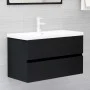 Mueble de lavabo madera de ingeniería negro 80x38,5x45 cm de vidaXL, Muebles de baño - Ref: Foro24-804747, Precio: 58,02 €, D...