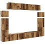 Conjunto de mueble de TV 8 piezas montado la pared madera vieja de , Muebles TV - Ref: Foro24-3329011, Precio: 365,48 €, Desc...
