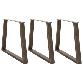 Patas para mesa de comedor en forma de V 3 uds acero natural de , Patas para mesas - Ref: Foro24-4012599, Precio: 160,77 €, D...