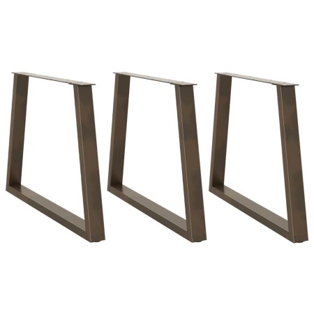 Patas para mesa de comedor en forma de V 3 uds acero natural de , Patas para mesas - Ref: Foro24-4012599, Precio: 160,77 €, D...