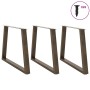 Patas para mesa de comedor en forma de V 3 uds acero natural de , Patas para mesas - Ref: Foro24-4012599, Precio: 160,77 €, D...