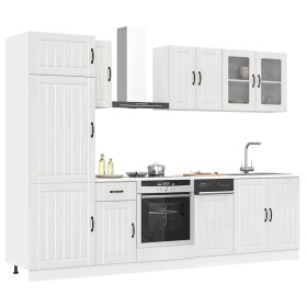 Mueble cocina Kalmar blanco de alto brillo 8 pzas de , Armarios de cocina - Ref: Foro24-3314803, Precio: 683,24 €, Descuento: %