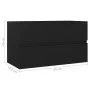 Mueble de lavabo madera de ingeniería negro 80x38,5x45 cm de vidaXL, Muebles de baño - Ref: Foro24-804747, Precio: 58,02 €, D...