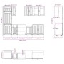 Mueble cocina Kalmar blanco de alto brillo 8 pzas de , Armarios de cocina - Ref: Foro24-3314803, Precio: 683,24 €, Descuento: %