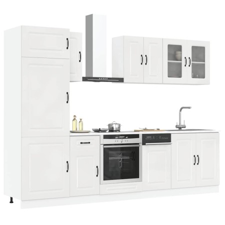 Mueble cocina Kalmar blanco de alto brillo 8 pzas de , Armarios de cocina - Ref: Foro24-3314793, Precio: 696,40 €, Descuento: %