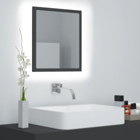 Espejo de baño acrílico gris brillo 40x8,5x37 cm de vidaXL, Tocadores de baño - Ref: Foro24-804910, Precio: 27,90 €, Descuent...