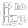 Mueble cocina Kalmar blanco de alto brillo 8 pzas de , Armarios de cocina - Ref: Foro24-3314793, Precio: 696,40 €, Descuento: %