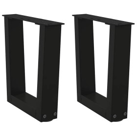 Patas para mesa de comedor forma V 2 uds negro 30x(30-31,3) cm de , Patas para mesas - Ref: Foro24-4012600, Precio: 48,70 €, ...