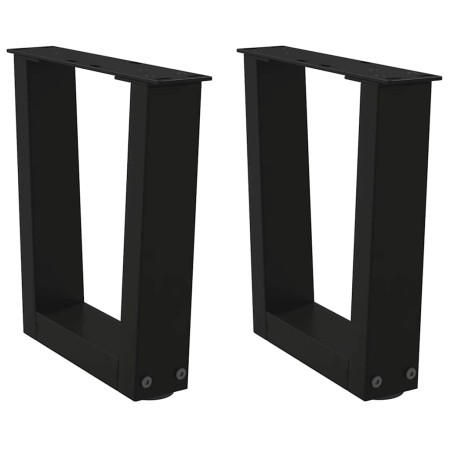 Patas para mesa de comedor forma V 2 uds negro 30x(30-31,3) cm de , Patas para mesas - Ref: Foro24-4012600, Precio: 48,70 €, ...