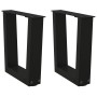 Patas para mesa de comedor forma V 2 uds negro 30x(30-31,3) cm de , Patas para mesas - Ref: Foro24-4012600, Precio: 48,70 €, ...